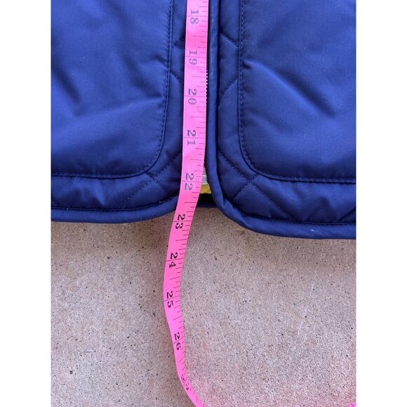 Lauren Ralph Lauren Navy Blue Reversible Quilted Vest Womens Size L With Yellow - Picture 5 of 7